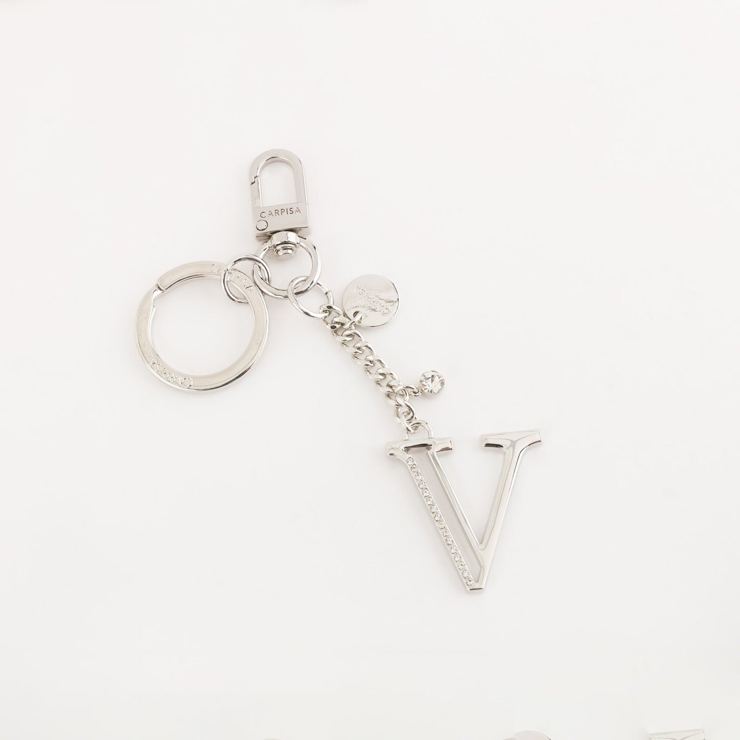 Metal key ring accessory - Glare letters keychain
