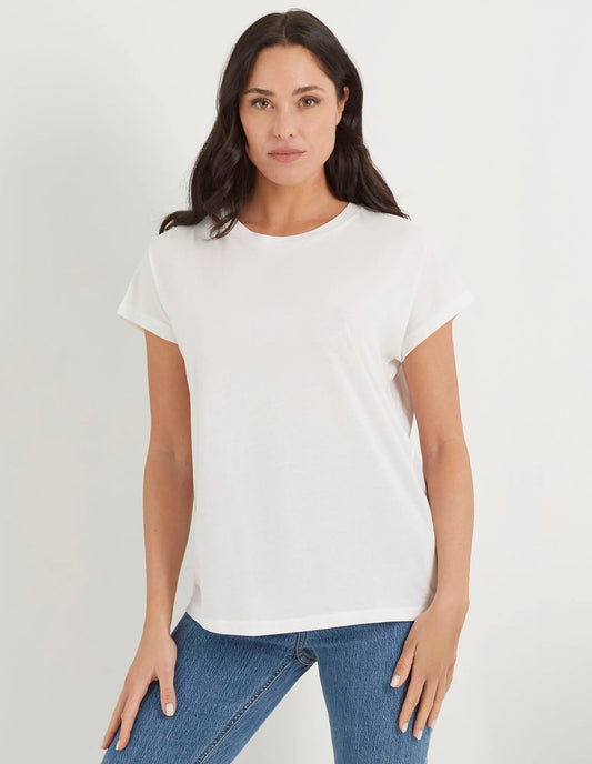 Women's Solid Color Short Sleeved Shirt - Light Cotton