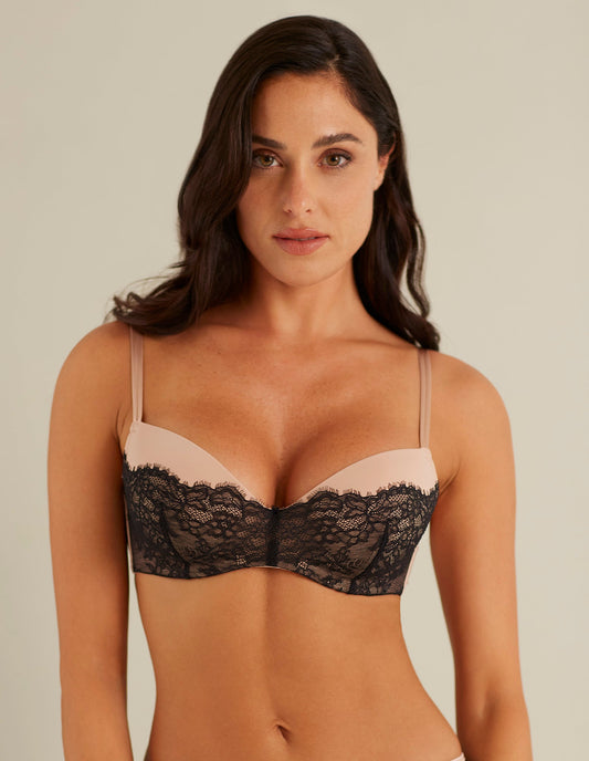 Padded balcony bra in different cup size - Zaniah