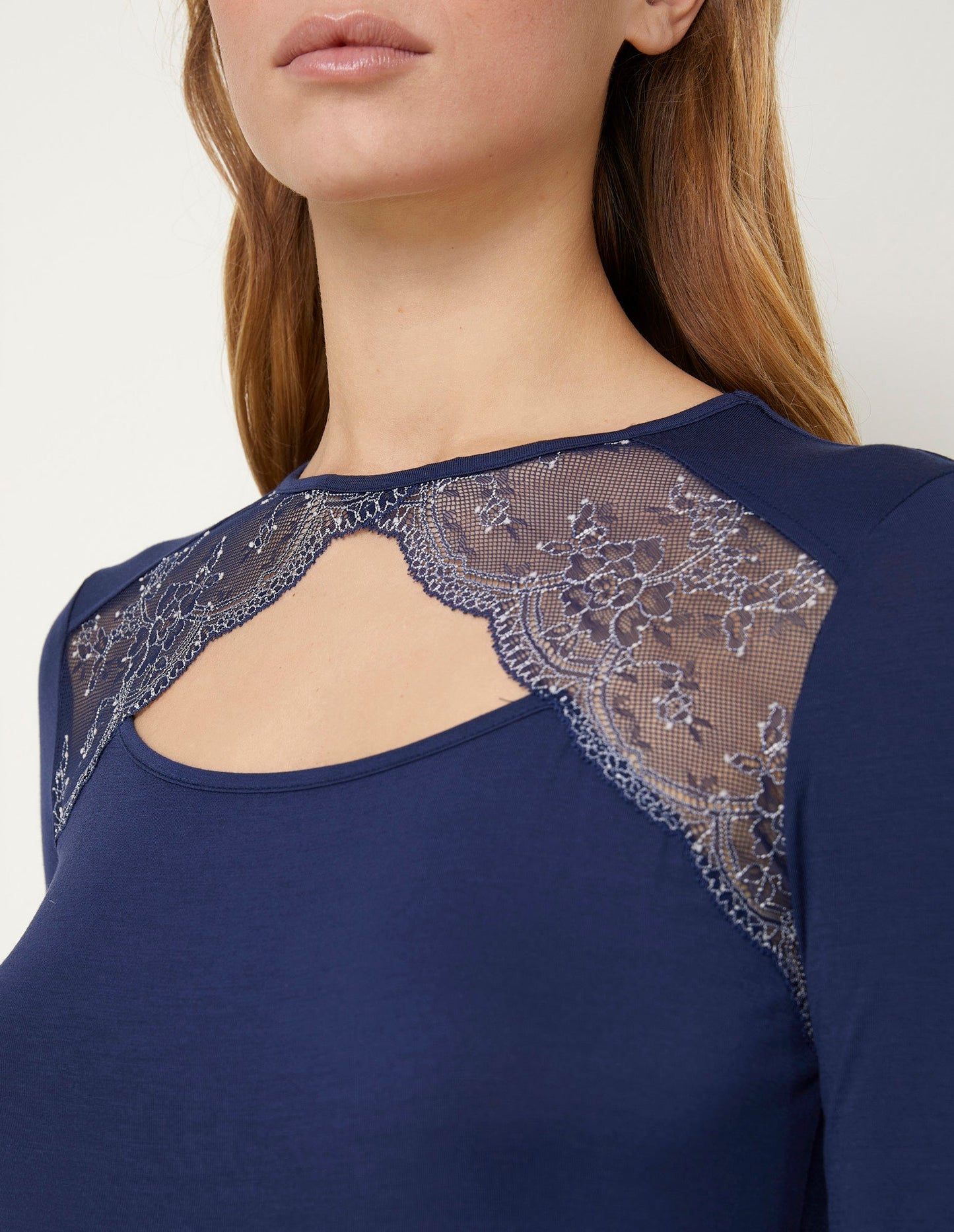 Long_sleeve nightshirt_Modal_Lace _Yamamay Albania