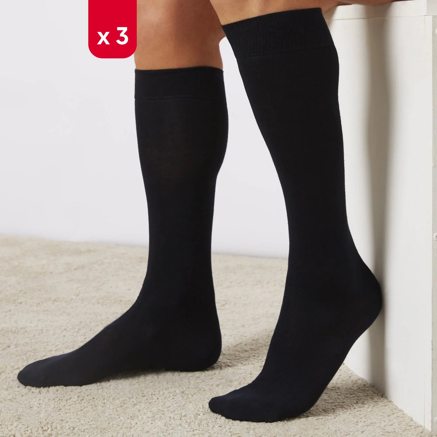 CALZE COTONE STRETCH - Multipack long socks