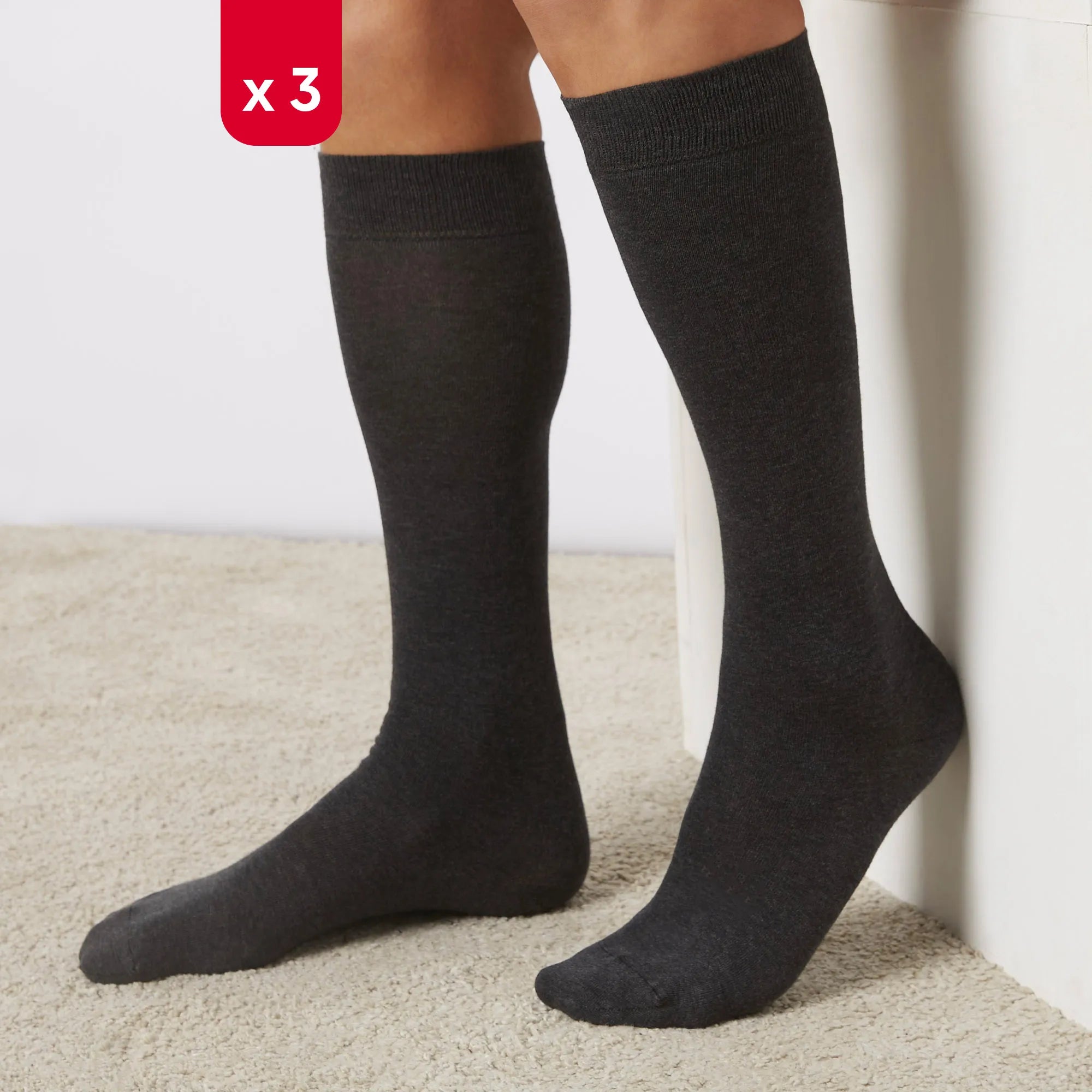 CALZE COTONE STRETCH - Višepak duge čarape