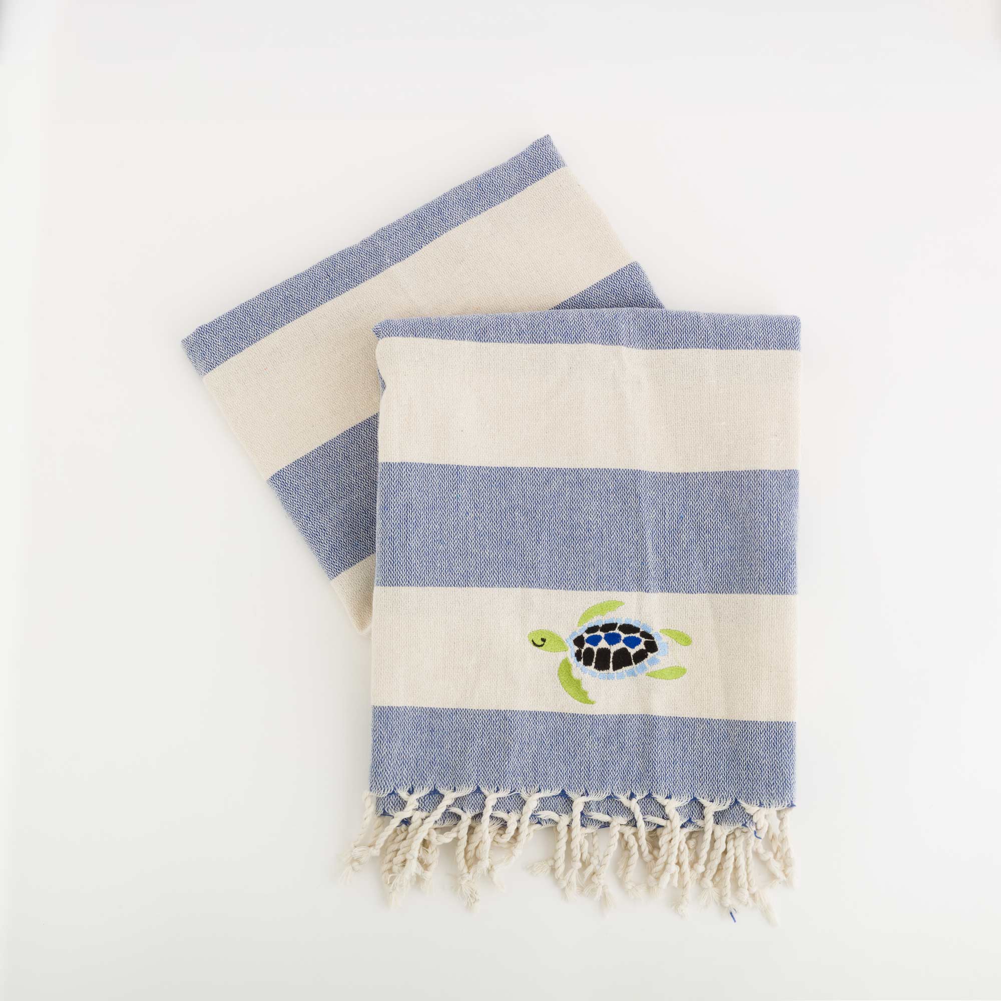 Carpisa Crna Gora – Turtle beach towel 2 – Natural/Blue Navy – AAD55801446 – Image 1