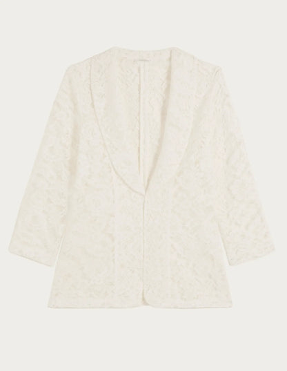 Women's open jacket in all-over lace - Easy Lace