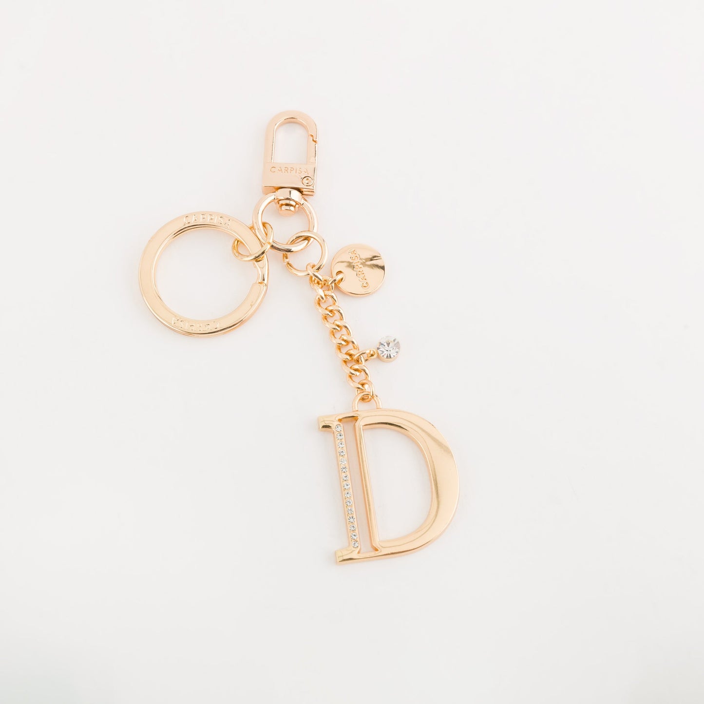 Metal key ring accessory  -  Glare letters keychain