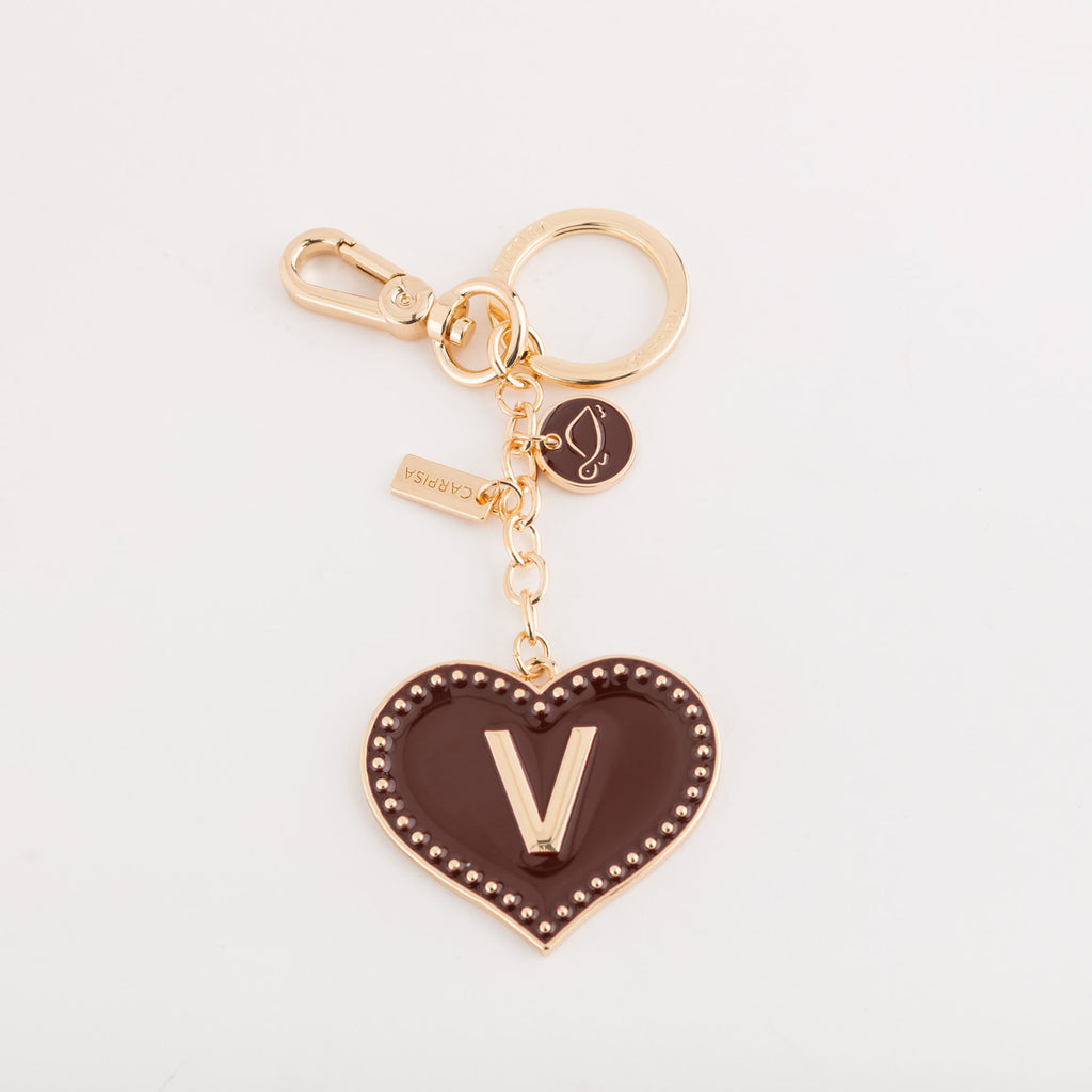 Carpisa Letter V keychain - Heart Letters Keychain – AKC9332254561301_01_basechild – AKC93322545