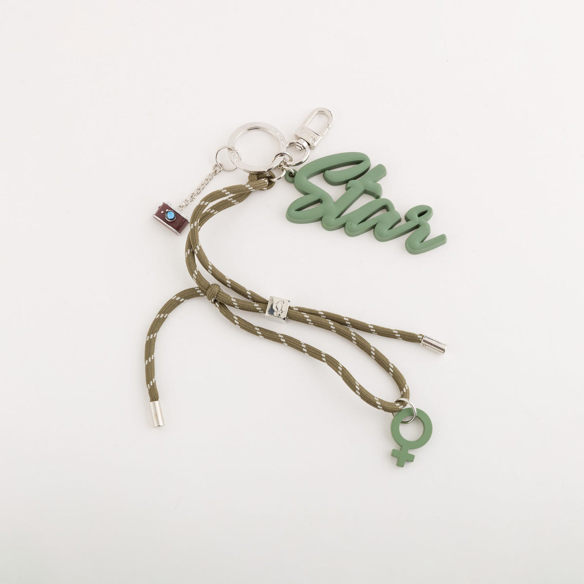 Carpisa Crna Gora – Girl power keychain - Women's keychain – Sage Green – AKD48103546 – Image 1
