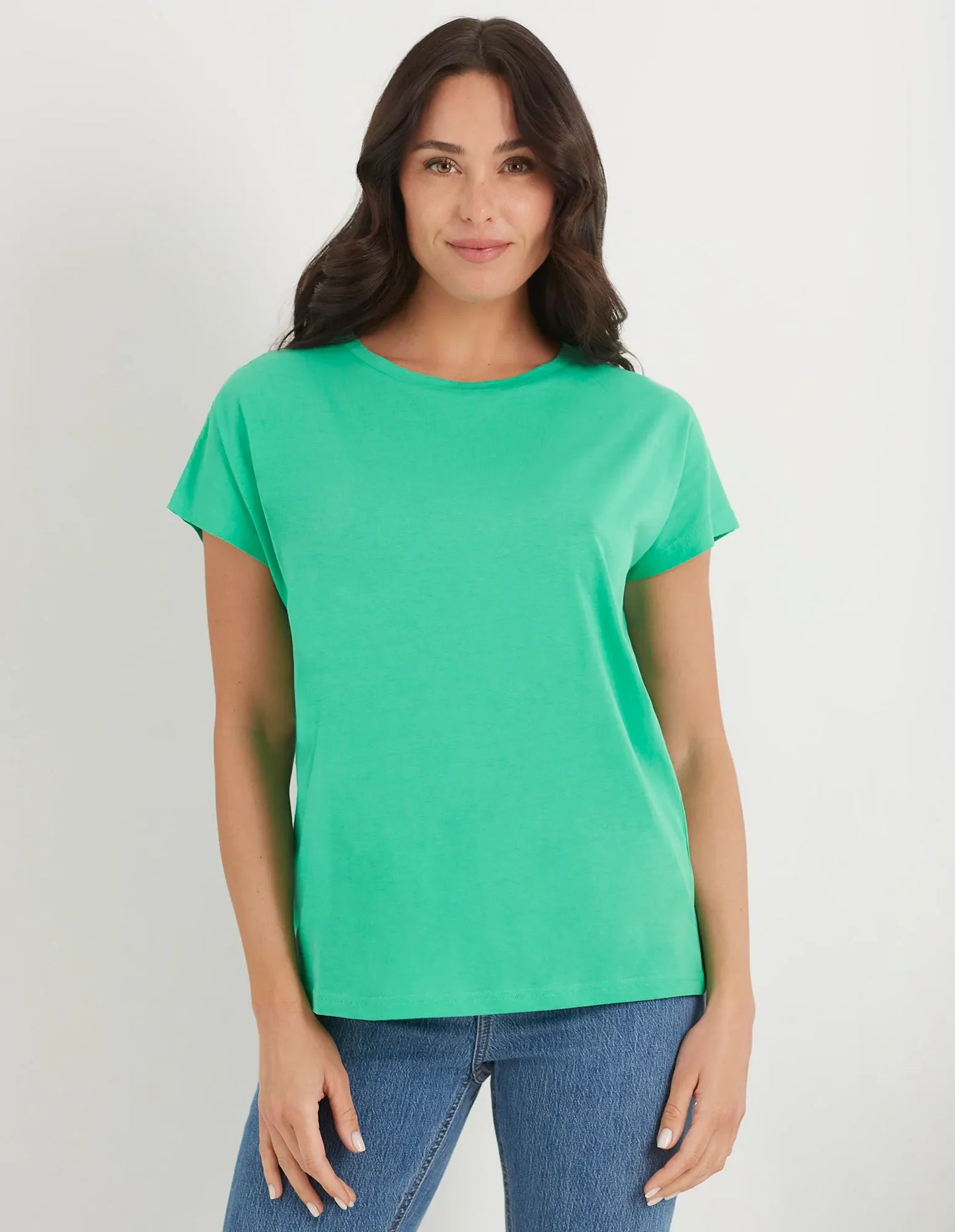 Women's Solid Color Short Sleeved Shirt - Light Cotton