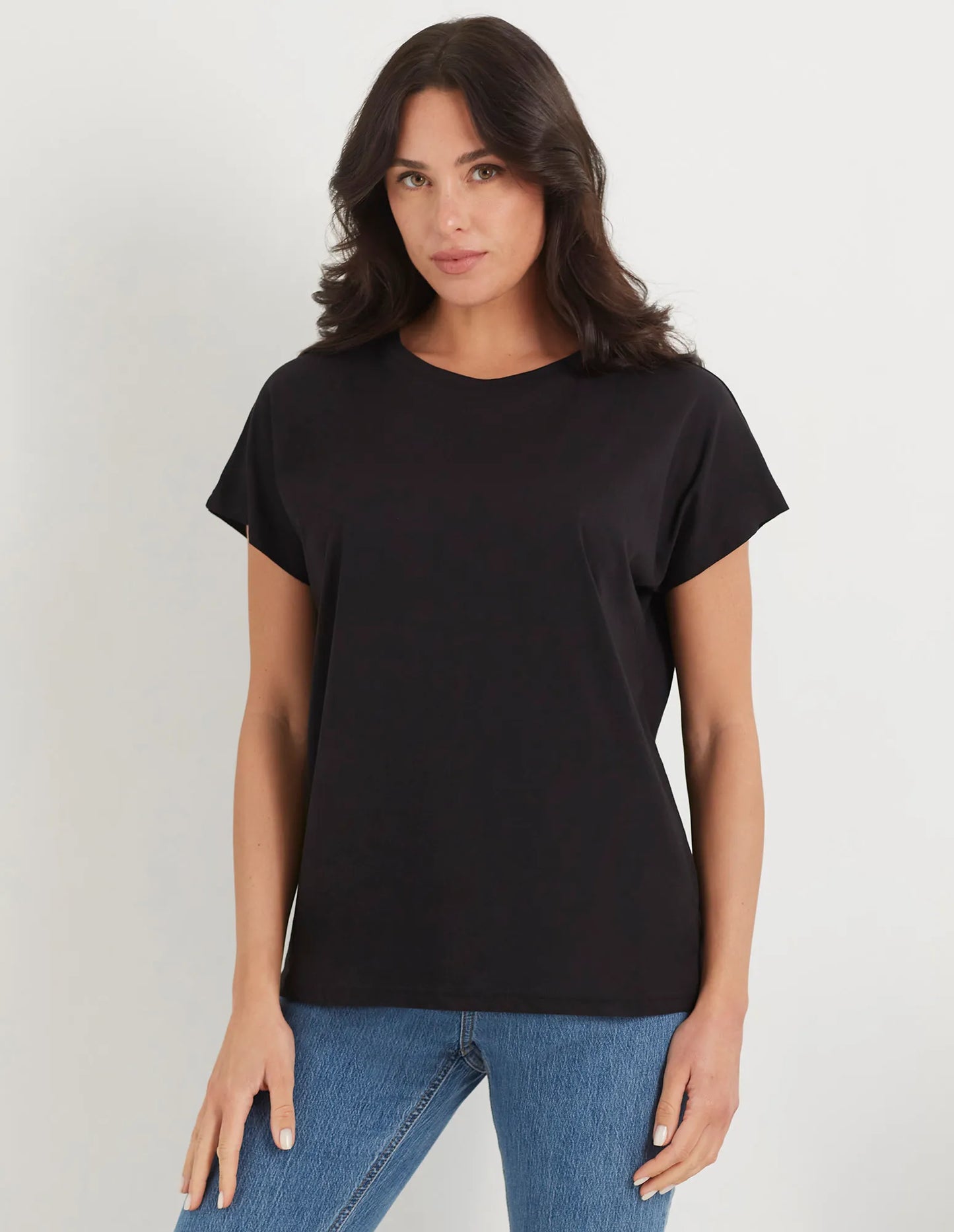 Women's Solid Color Short Sleeved Shirt - Light Cotton