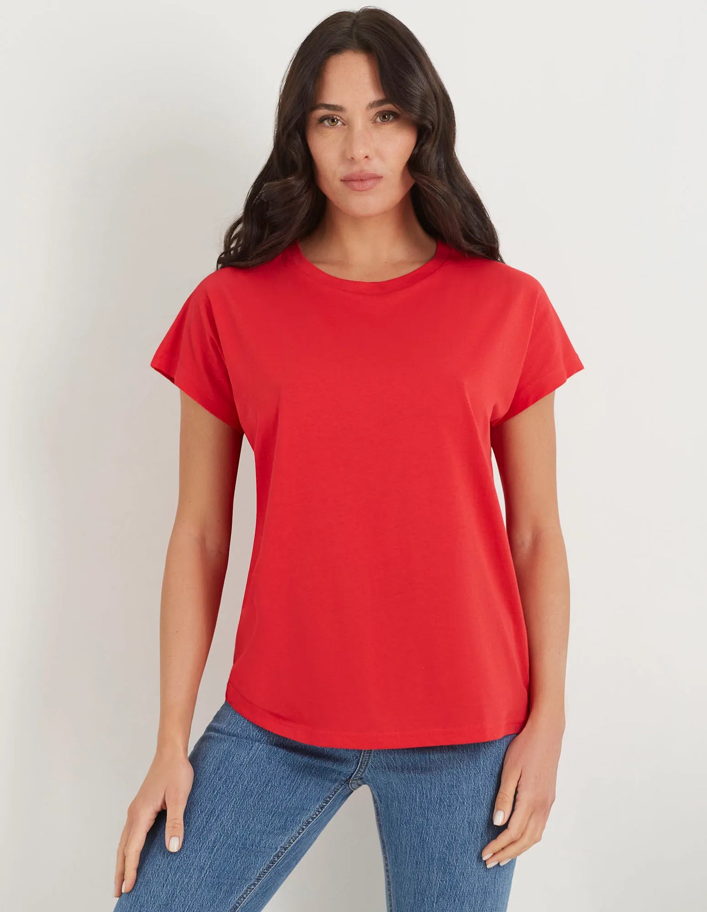 Women's Solid Color Short Sleeved Shirt - Light Cotton