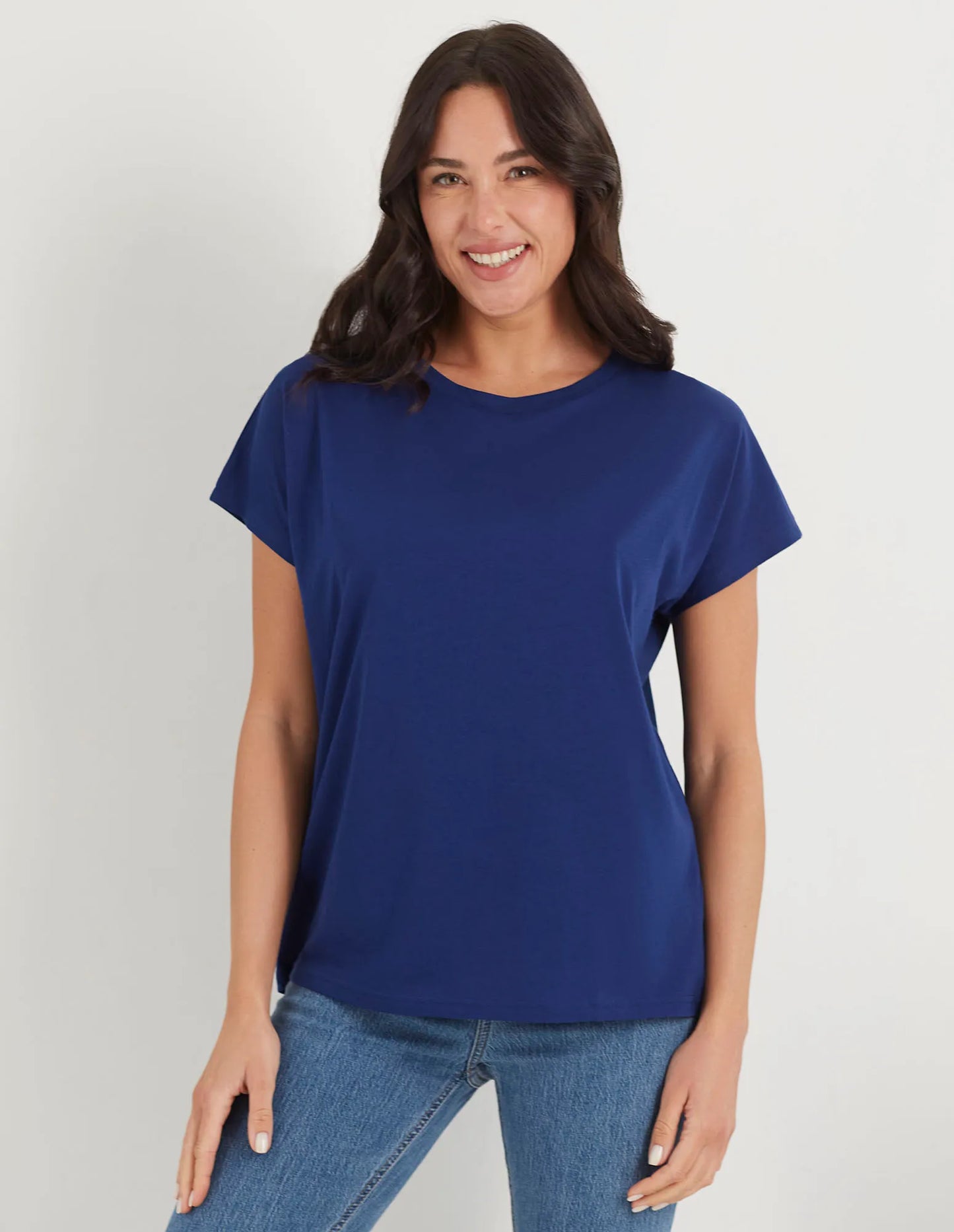 Women's Solid Color Short Sleeved Shirt - Light Cotton