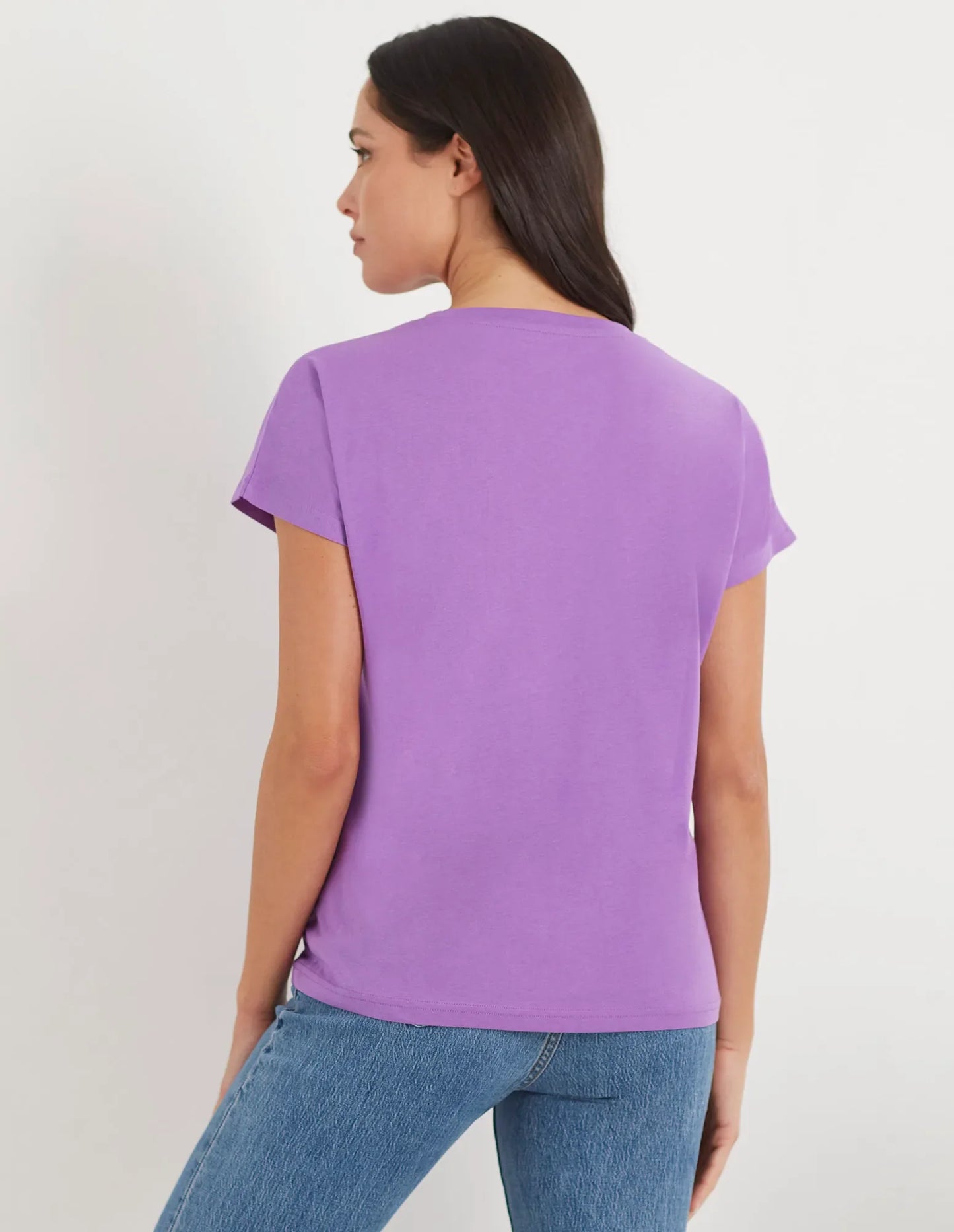 Women's Solid Color Short Sleeved Shirt - Light Cotton