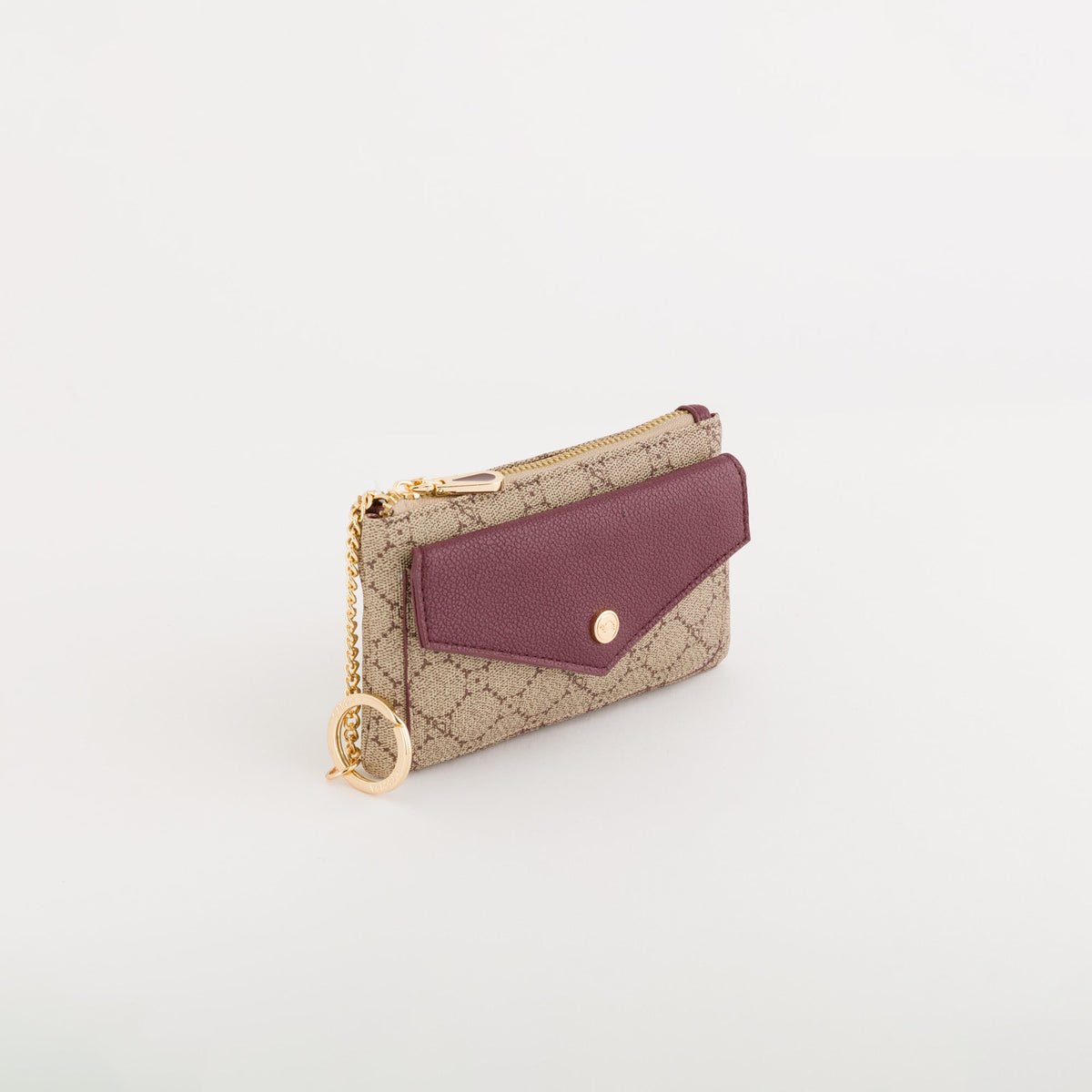 Carpisa Crna Gora – Diana fall wallet - Women's Coin Purse With Keychain – Taupe/Wine – APD55305546 – Image 1