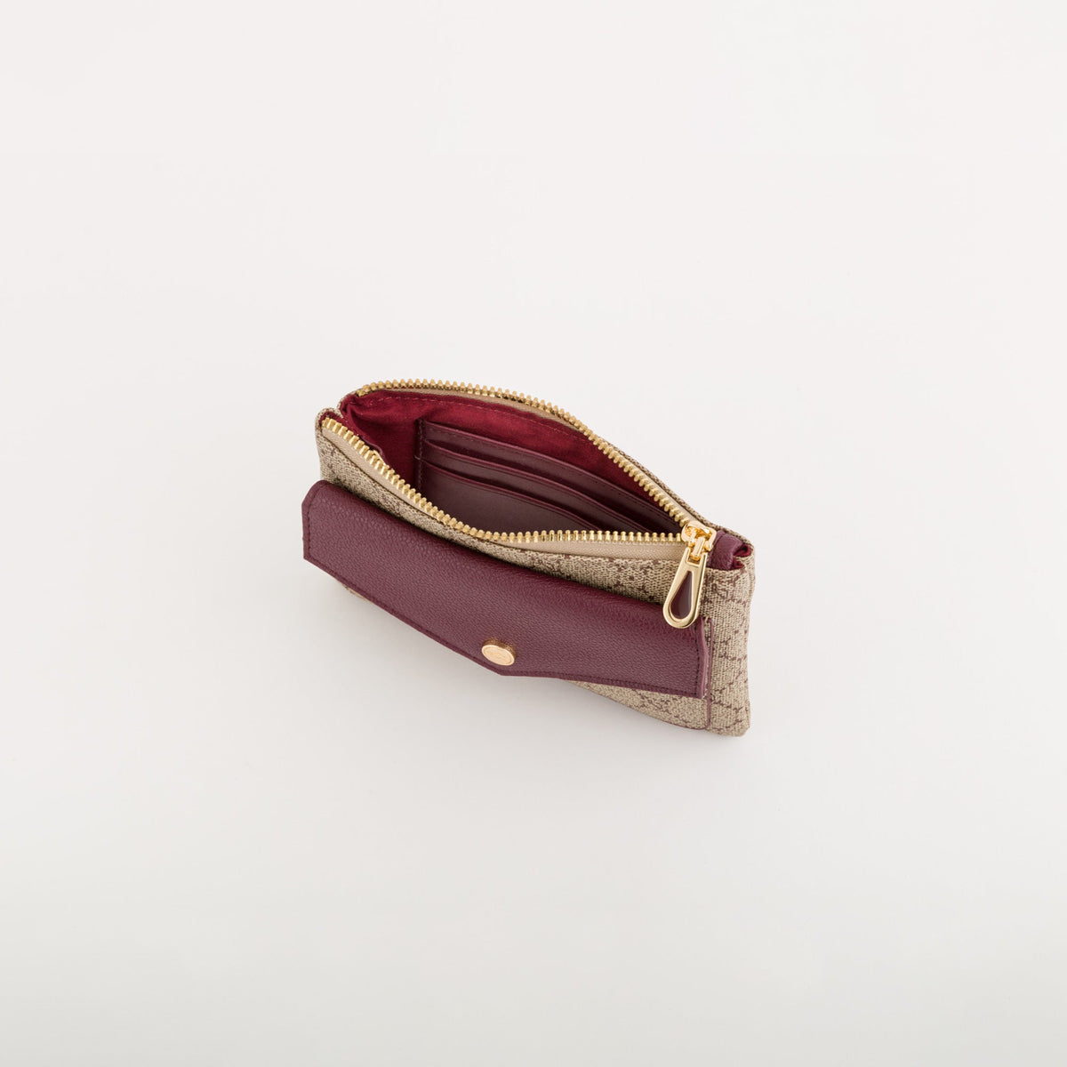 Carpisa Crna Gora – Diana fall wallet - Women's Coin Purse With Keychain – Taupe/Wine – APD55305546 – Image 2