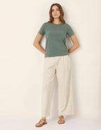 Cotton / Linen - Full-long trousers
