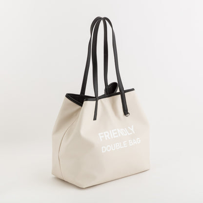Reversible shopping bag   -  Friendly double bag