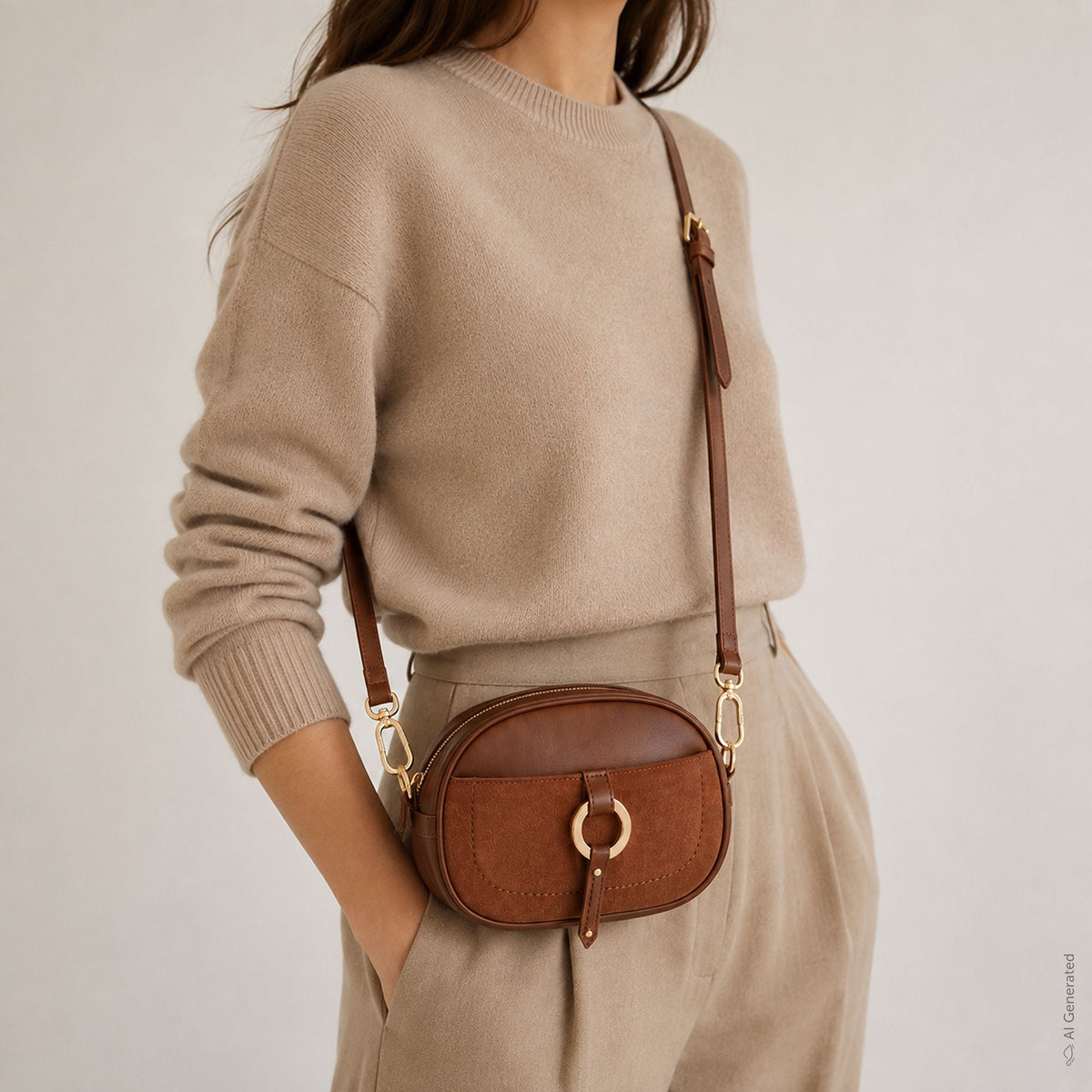 Carpisa Crna Gora – Kate - Women's Shoulder Bag – Chocolate – BSD49602546 – Image 3