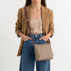 Carpisa Crna Gora – Diana Fall - Women's Shoulder Bag – Taupe/Wine – BSD55204546 – Image 4