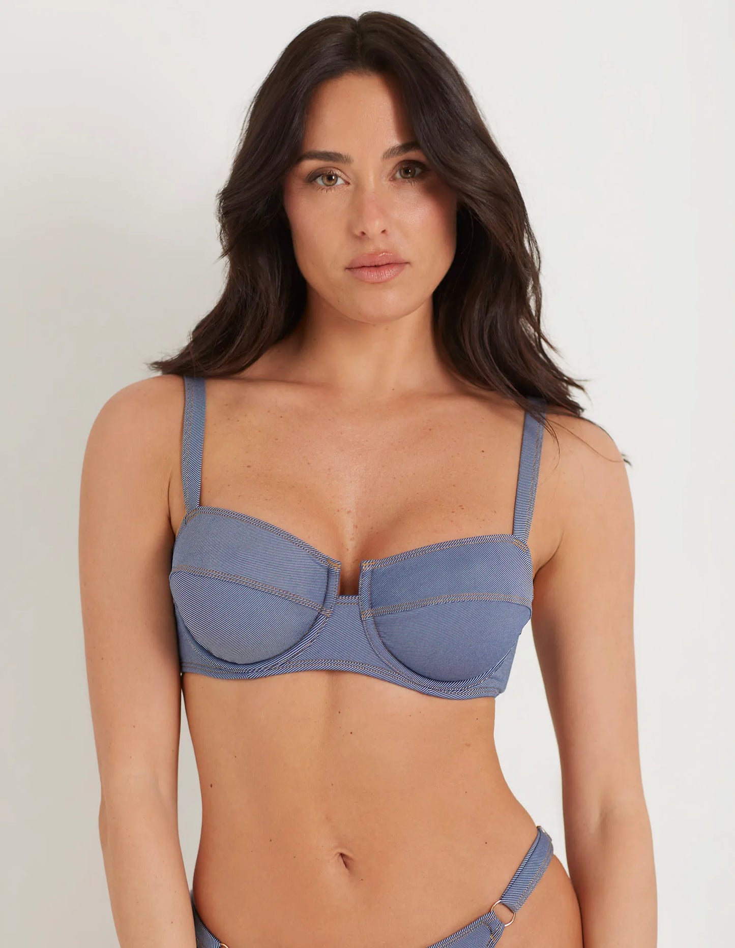 Balconette bk bra - Denim