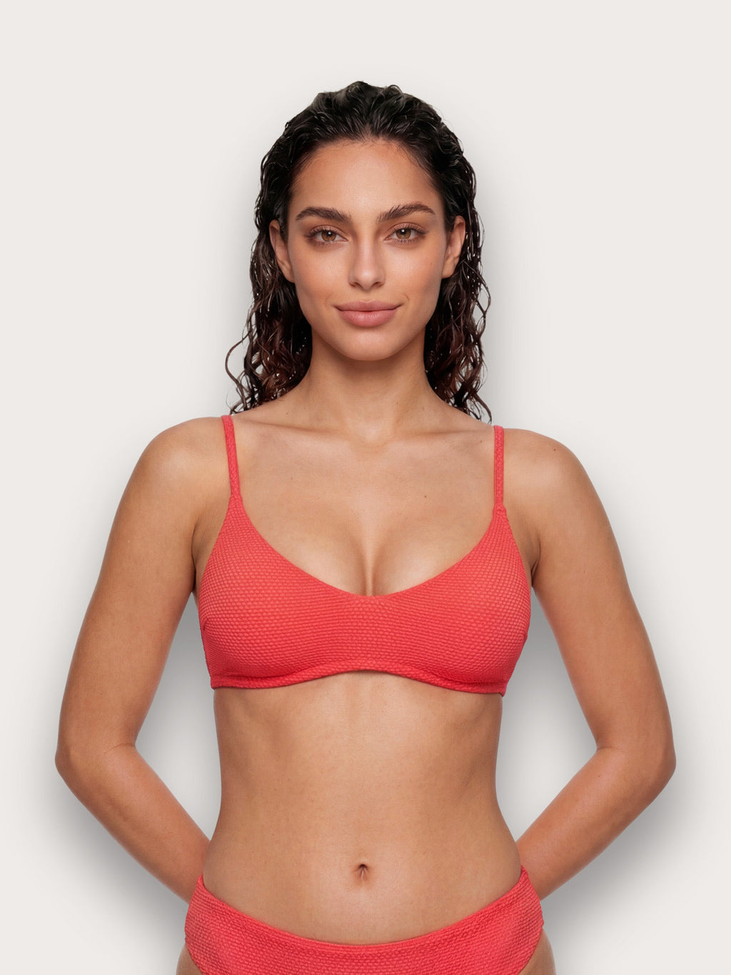 Textured - Padded bralette bikini br