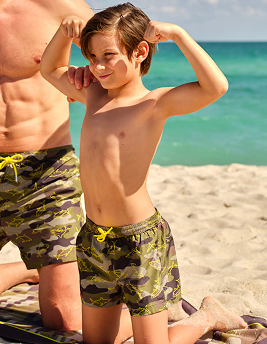 Boy's swim trunks - Camouflage