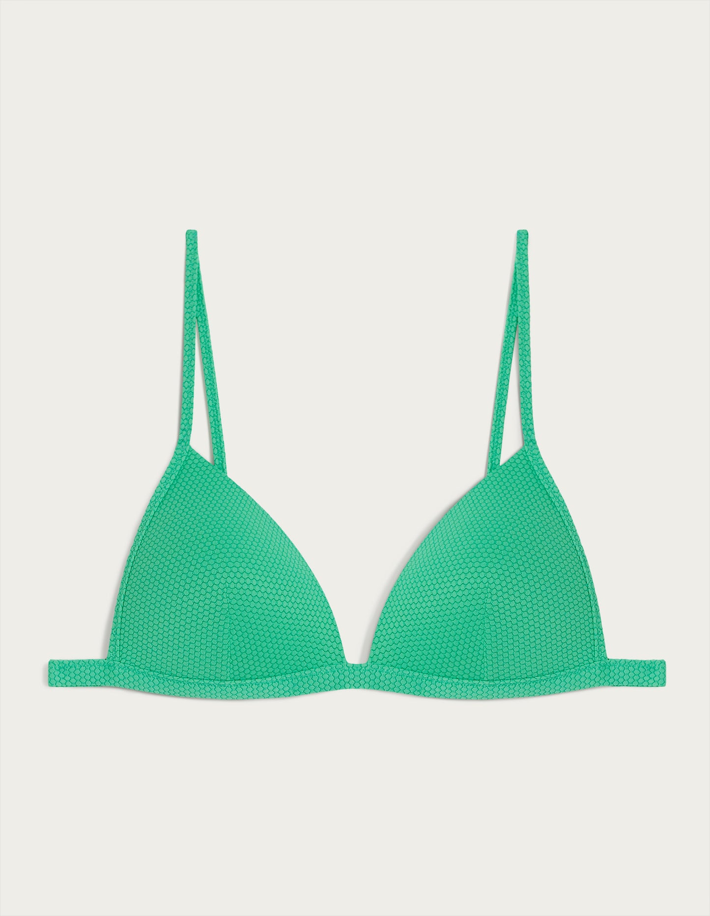 Padded triangle push up bikini bra - Textured