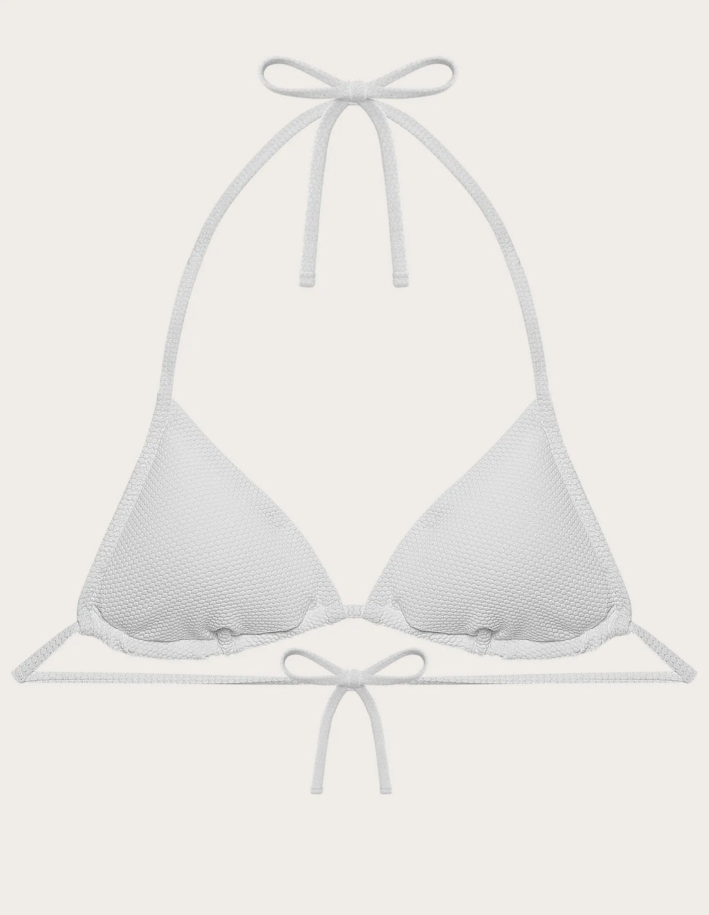 Textured - Klizajući trouglasti bikini sa uklonjivim korpicama
