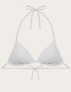 Textured - Sliding triangle bikini with removable cups
