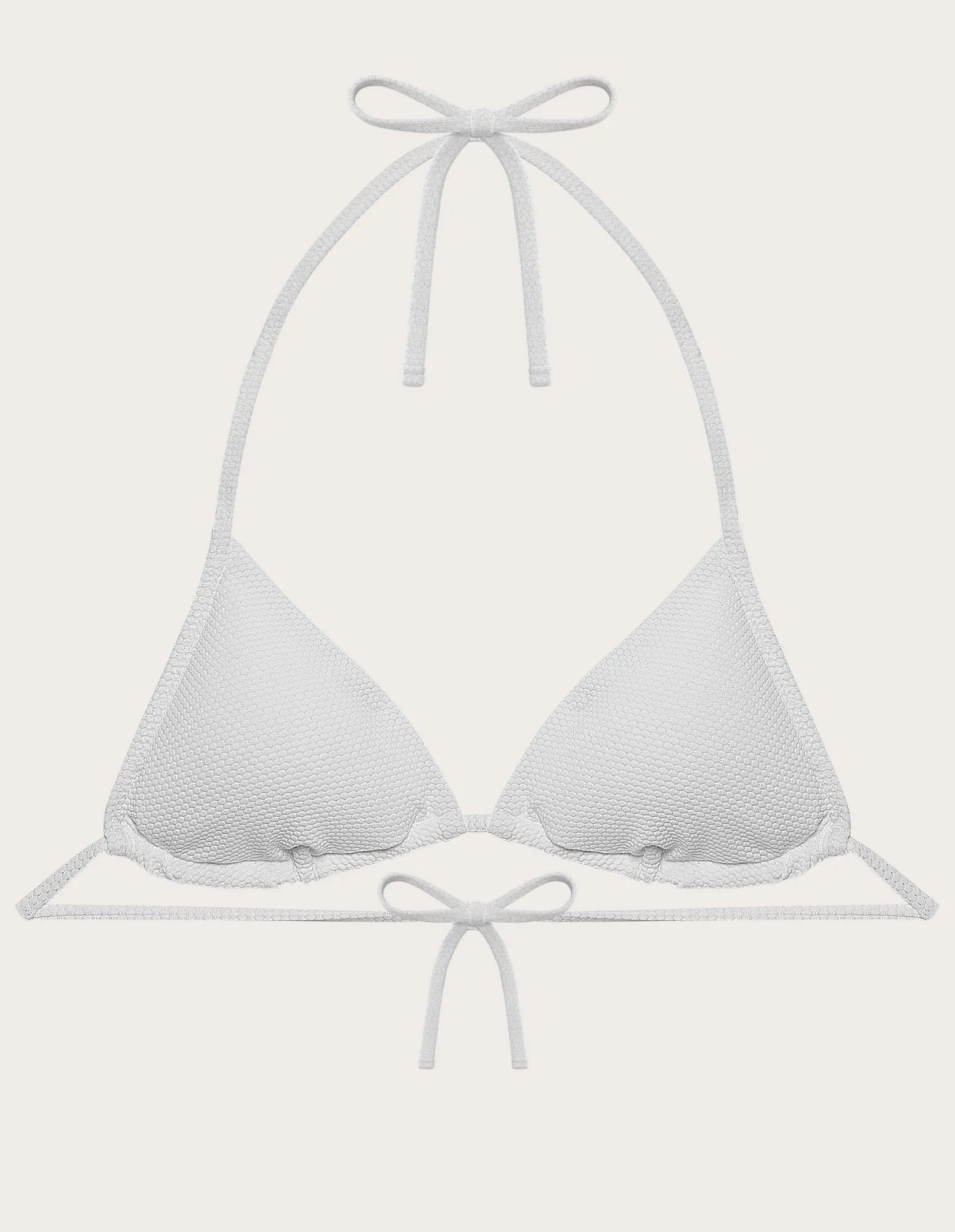 Textured - Klizajući trouglasti bikini sa uklonjivim korpicama
