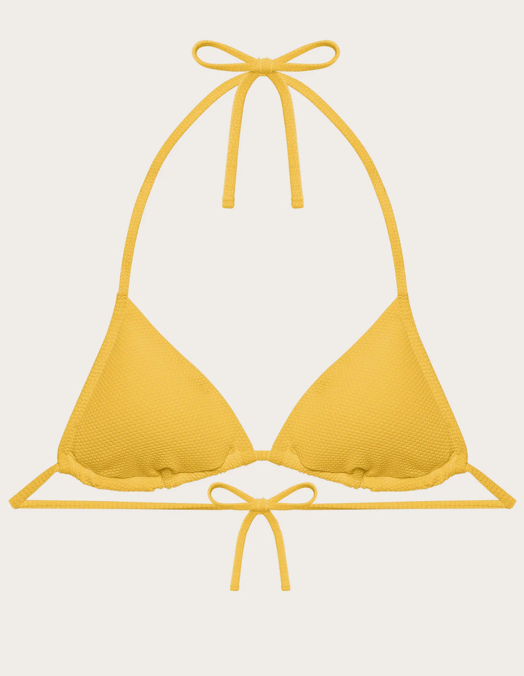 Textured - Klizajući trouglasti bikini sa uklonjivim korpicama

