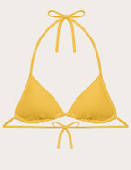 Textured - Sliding triangle bikini with removable cups