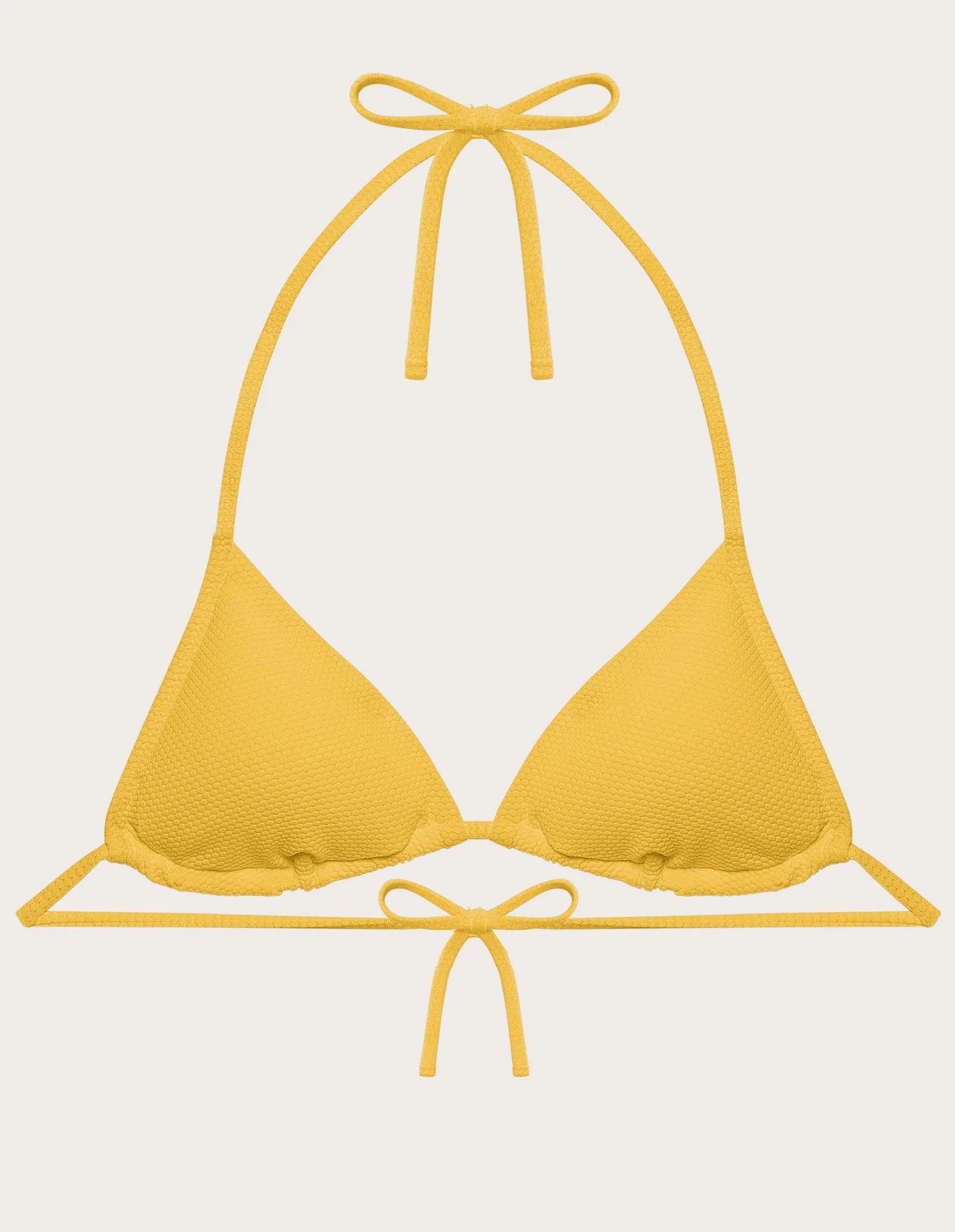 Textured - Klizajući trouglasti bikini sa uklonjivim korpicama
