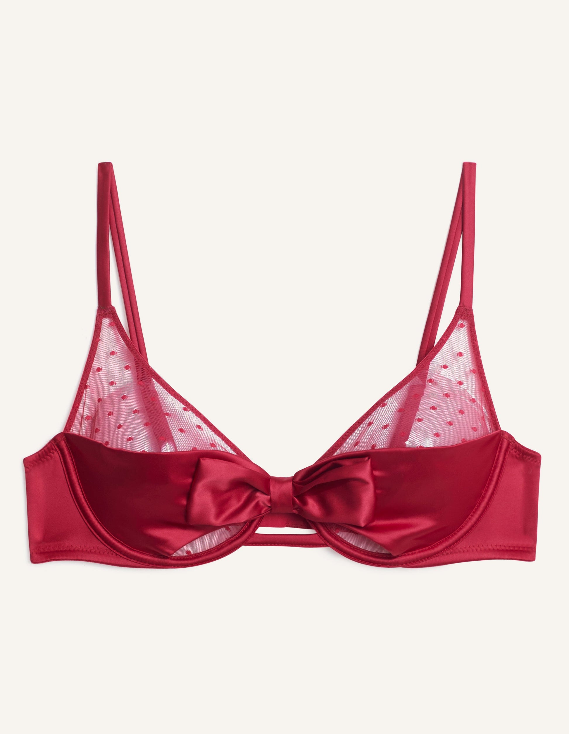 Red passion - Woman Balcony bra