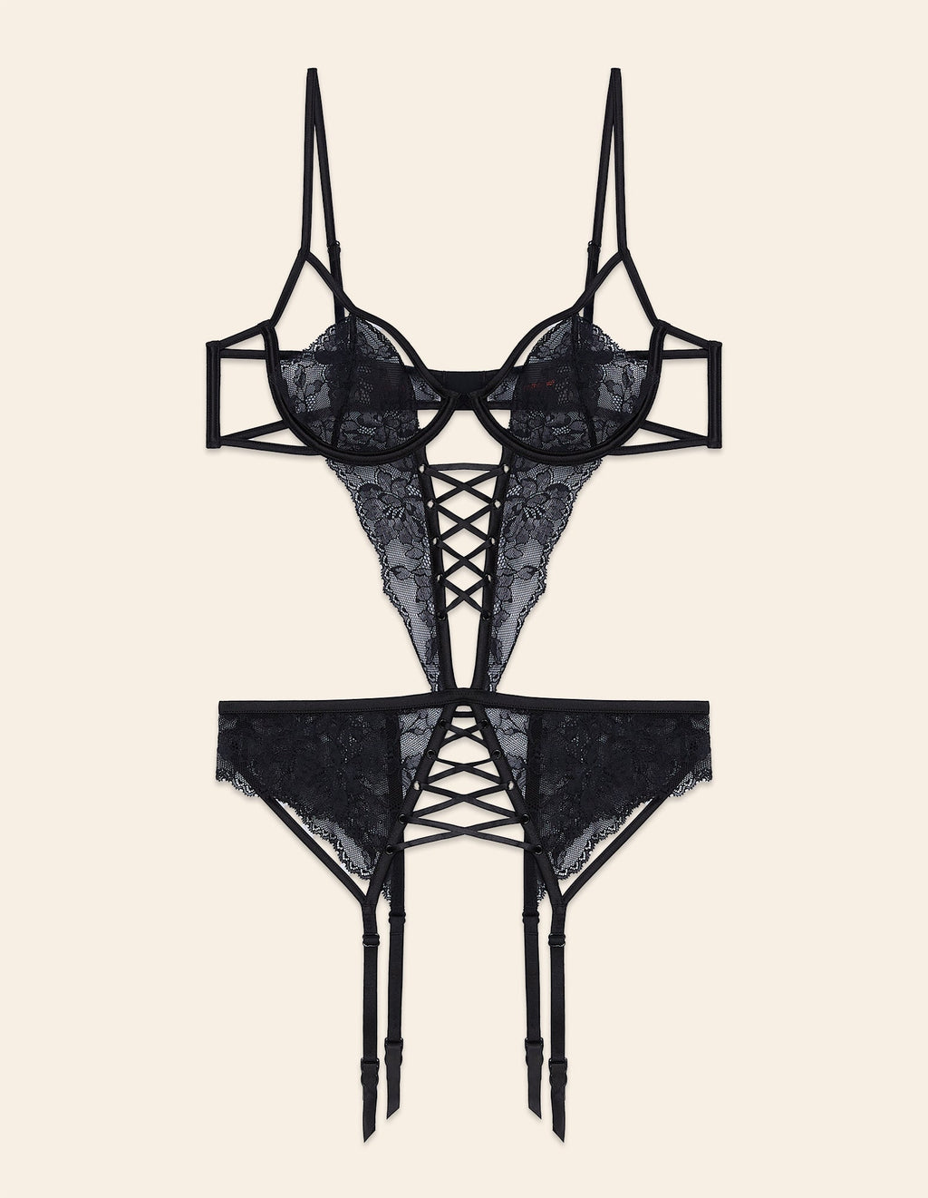 Corset_Prive _ Black Cross _Yamamay Albania