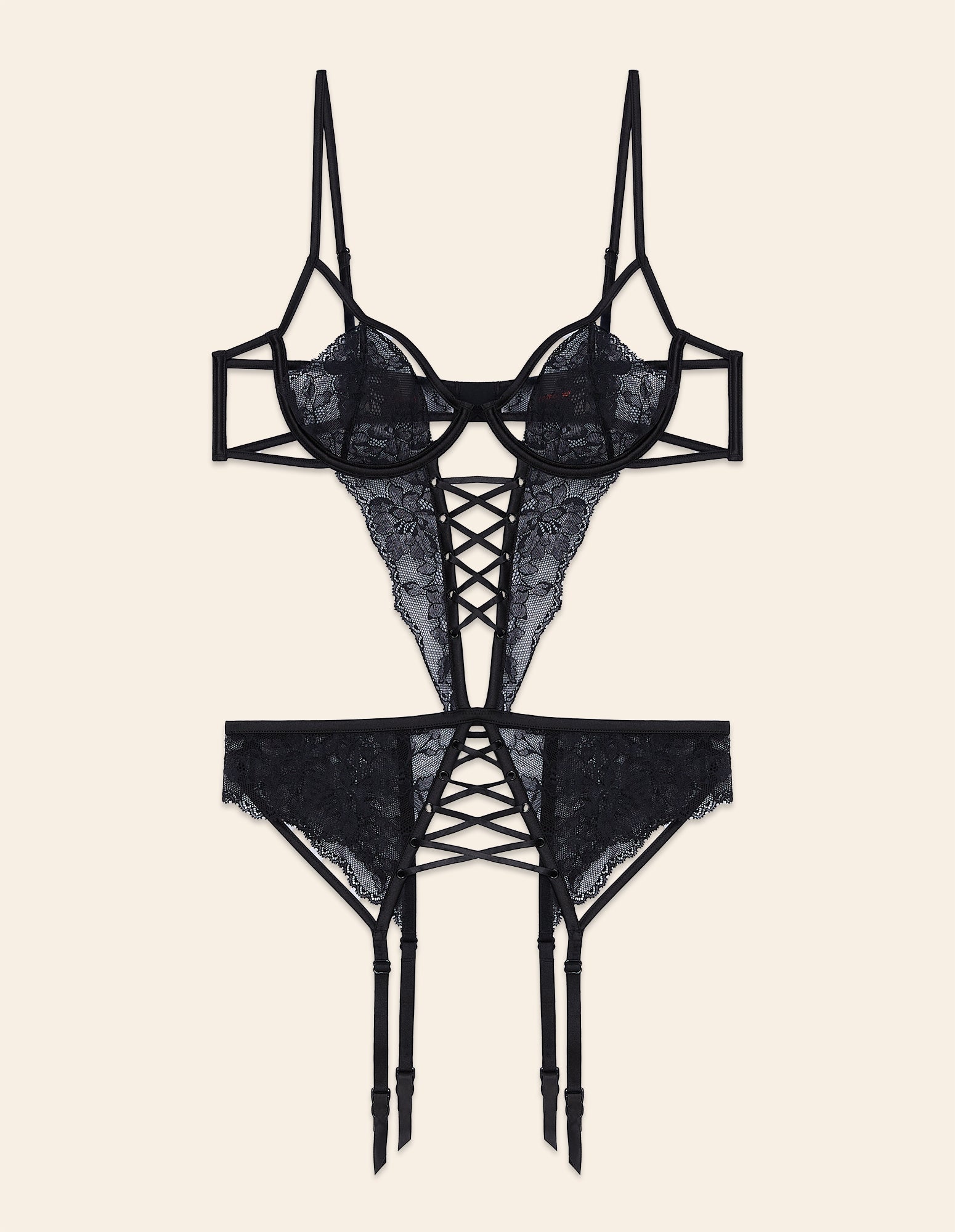 Corset_Prive _ Black Cross _Yamamay Albania