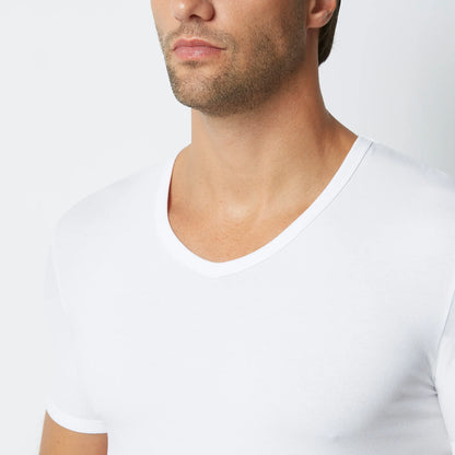 V-neck plain cotton man's t-shirt - New Simply