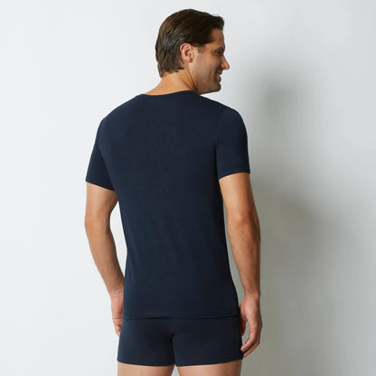 V-neck plain cotton man's t-shirt - New Simply