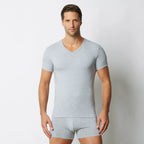 New Simply - Pamučna majica sa V-izrezom