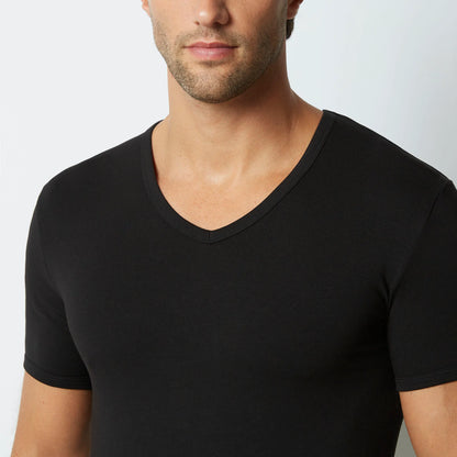 V-neck plain cotton man's t-shirt - New Simply