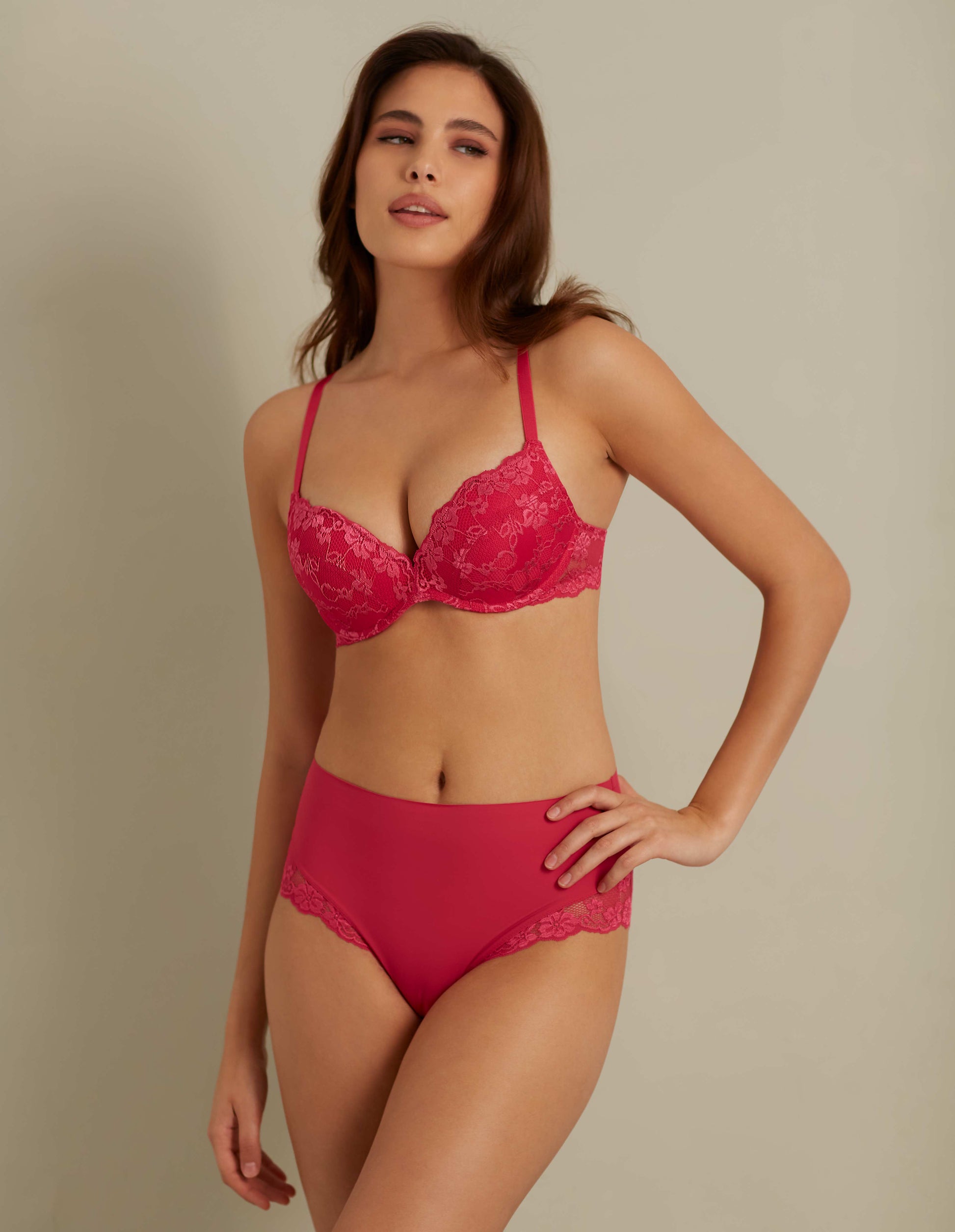 Wireless push up bra - Primula color