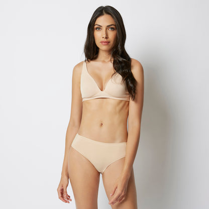 Moulded triangle bra with pad inserts - BUTTERFLY