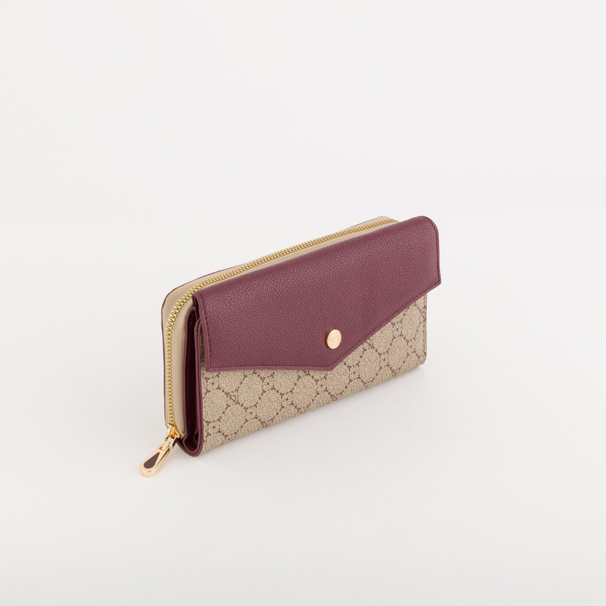 Carpisa Crna Gora – Diana fall wallet - Large Women's Wallet – Taupe/Wine – PDD55301546 – Image 1