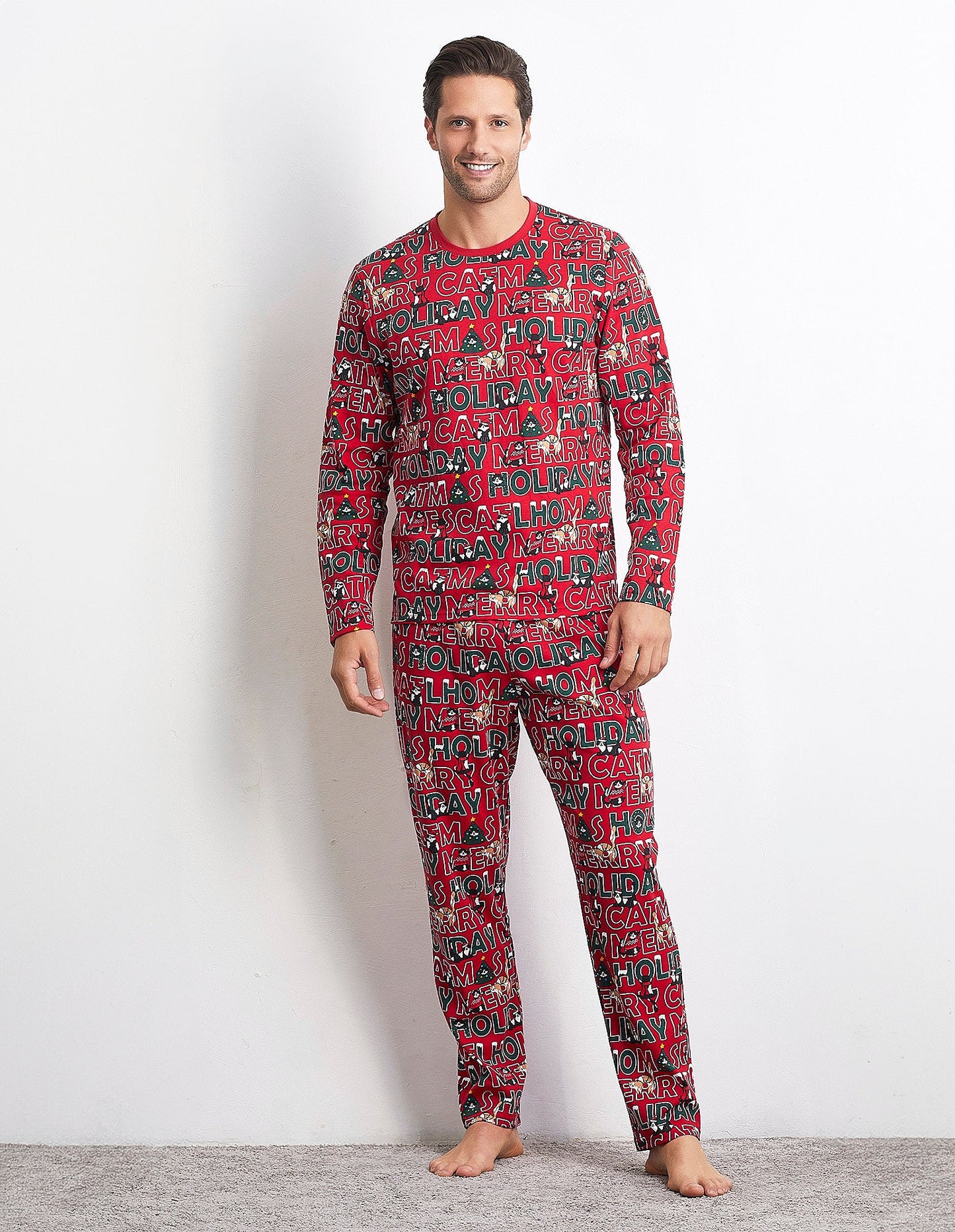 Merry Catmas Family - Man Pyjamas