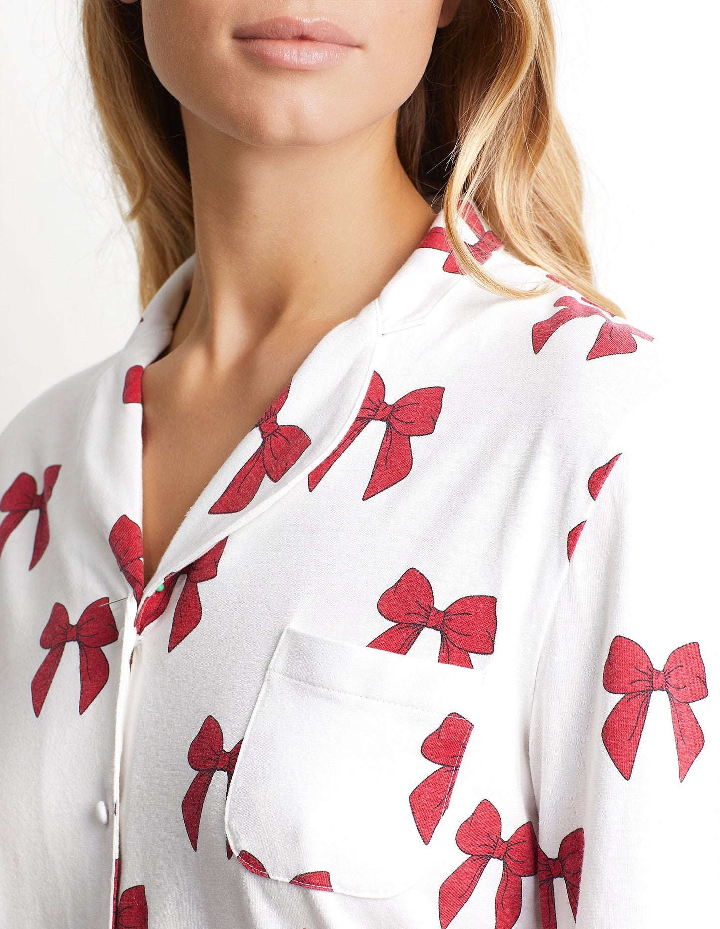 Bow Lover - Woman Long-Pyjamas with front opening