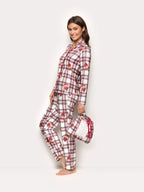 Winter Poodle - Women’s long open jersey pyjamas