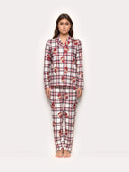 Winter Poodle - Women’s long open jersey pyjamas