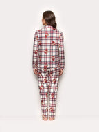 Winter Poodle - Women’s long open jersey pyjamas