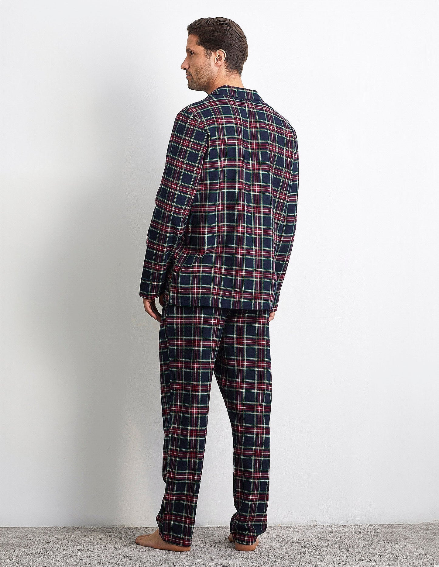 Tartan Family - Man Long-Pyjamas with front opening