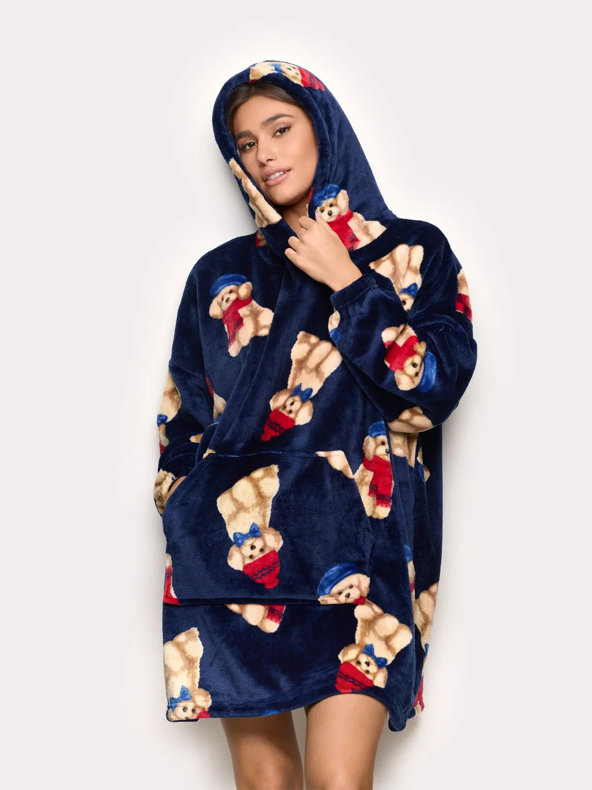 Winter Poodle - Women’s plush robe Nightgown