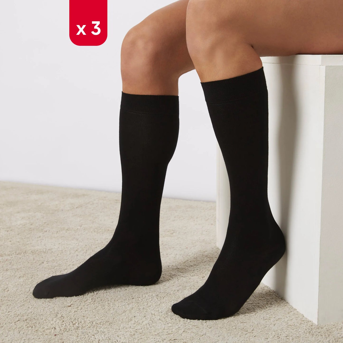 CALZE COTONE STRETCH - Multipack long socks
